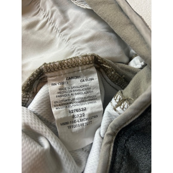 H&M Mens Chino Pants 40x32 Khaki Tan Straight Leg Cotton Blend - Picture 4 of 4